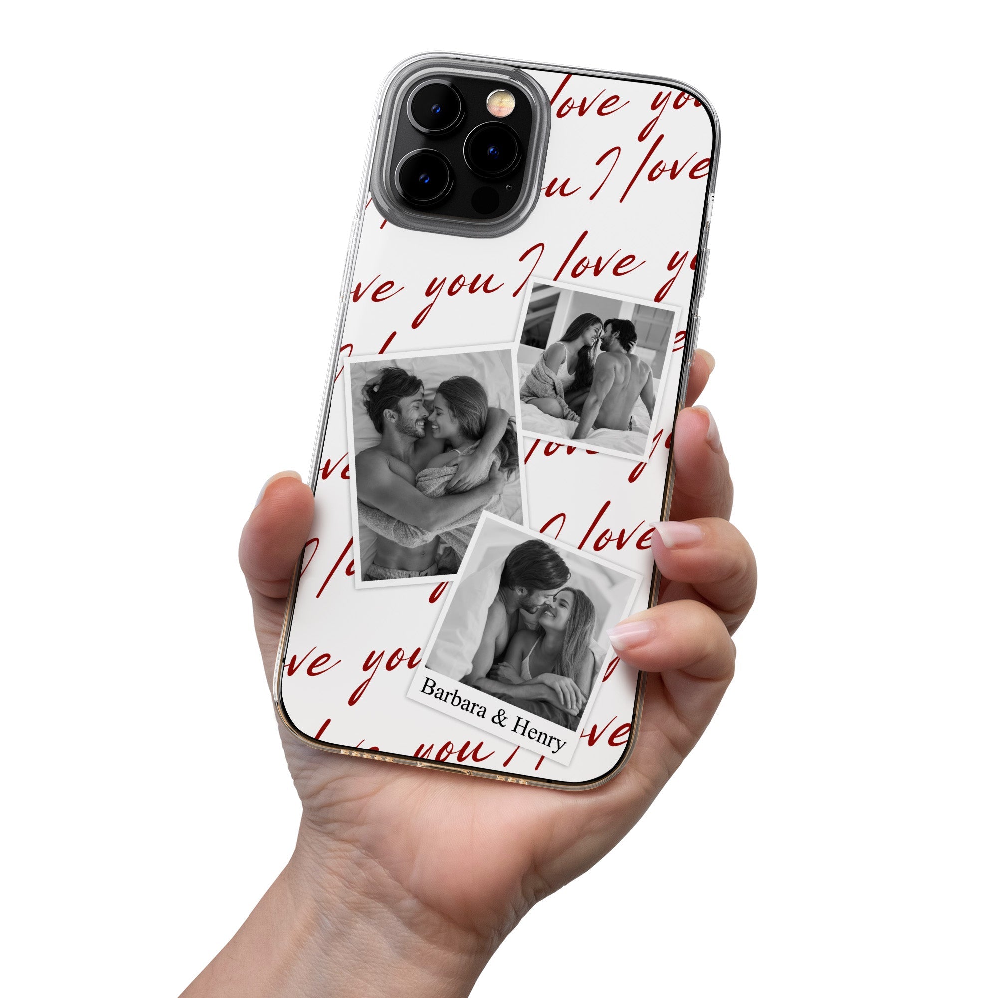 Custom Photo Love You Polaroid Style Anniversary Gifts For Her, Him - Personalized Phone Case