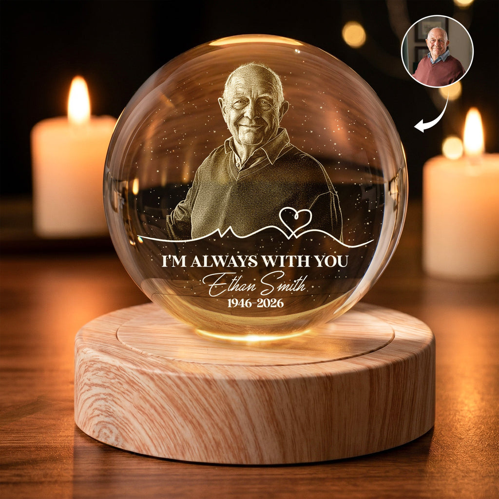Custom Photo Memorial Gifts I'm Always With You - Personalized Night Light