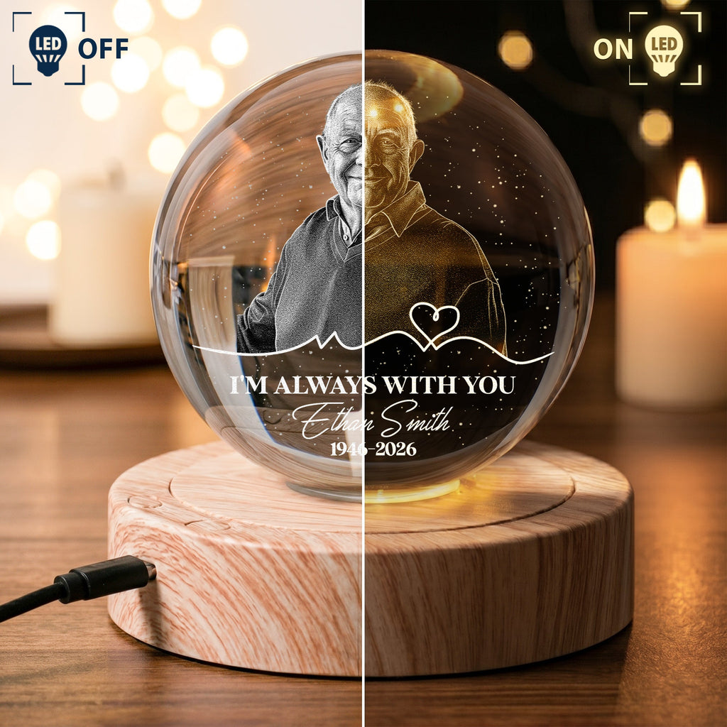 Custom Photo Memorial Gifts I'm Always With You - Personalized Night Light