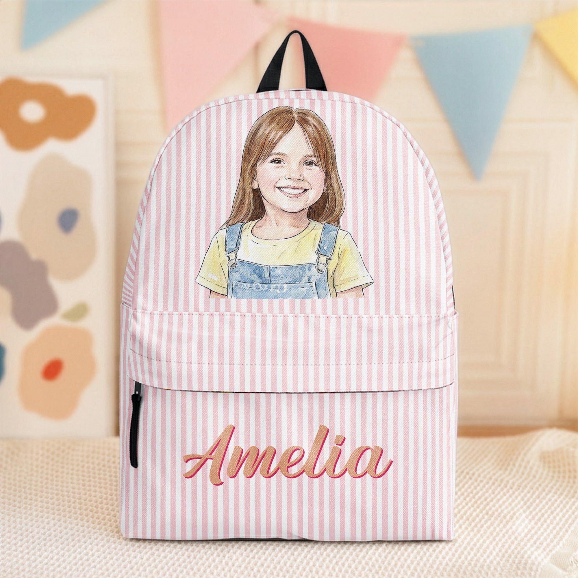 Custom Photo & Name Back To School Gift For Son, Daughter, Grandkids - Personalized Backpack