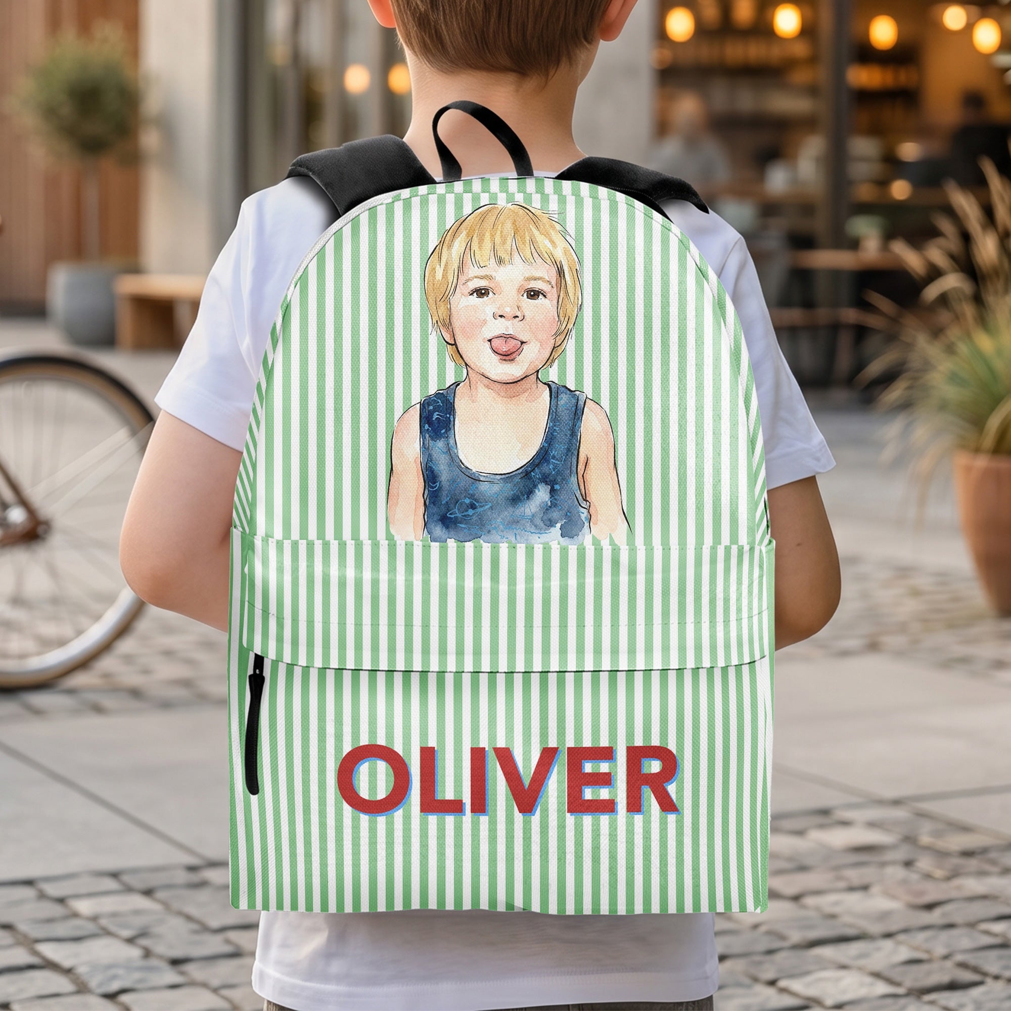 Custom Photo & Name Back To School Gift For Son, Daughter, Grandkids - Personalized Backpack