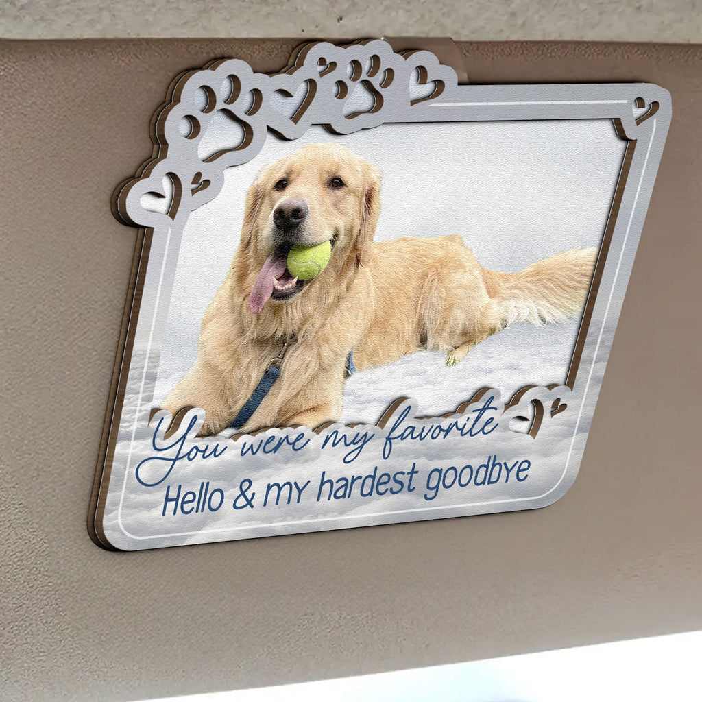 Custom Photo Pet Loss Forever In My Heart - Personalized Car Visor Clip