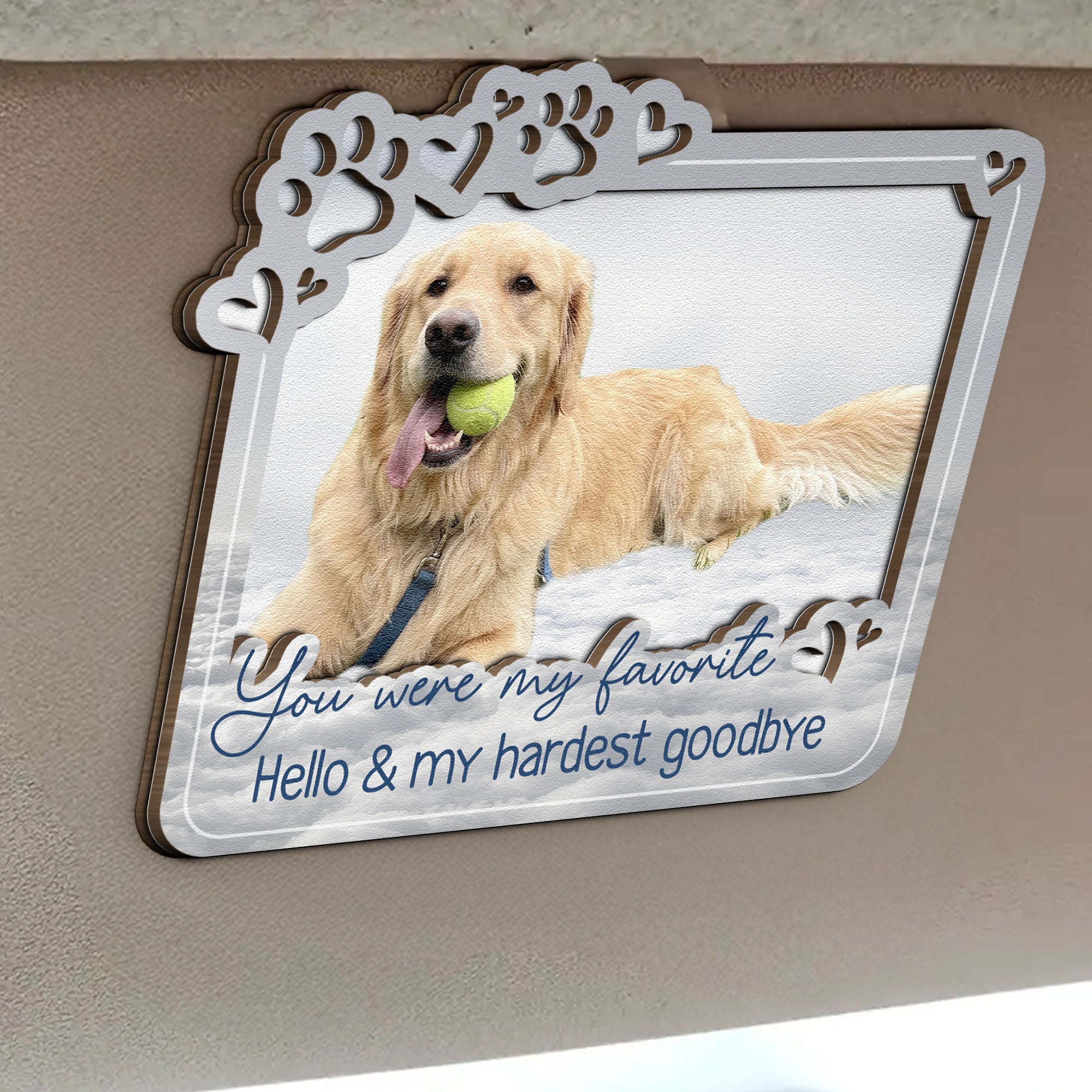 Custom Photo Pet Loss Forever In My Heart - Personalized Car Visor Clip
