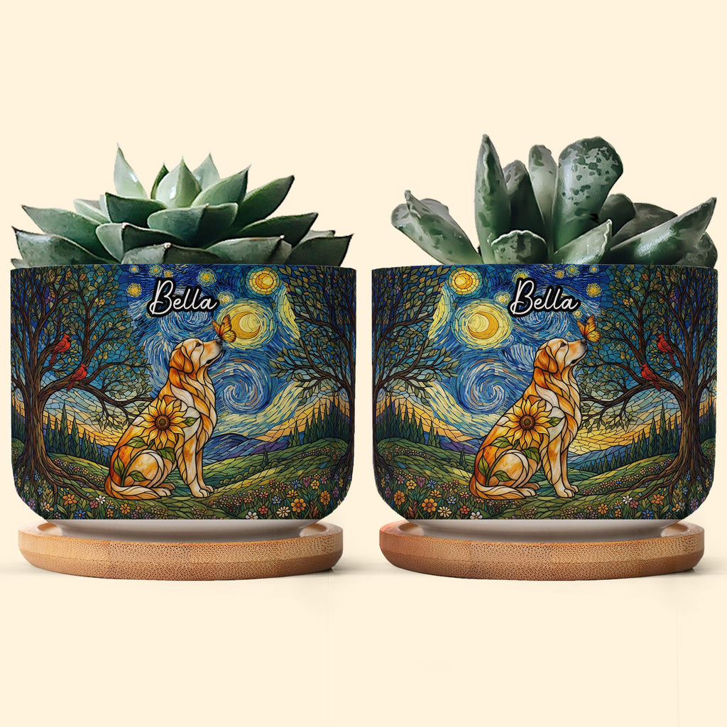 Custom Photo Pet Memorial - Personalized Plant Pot