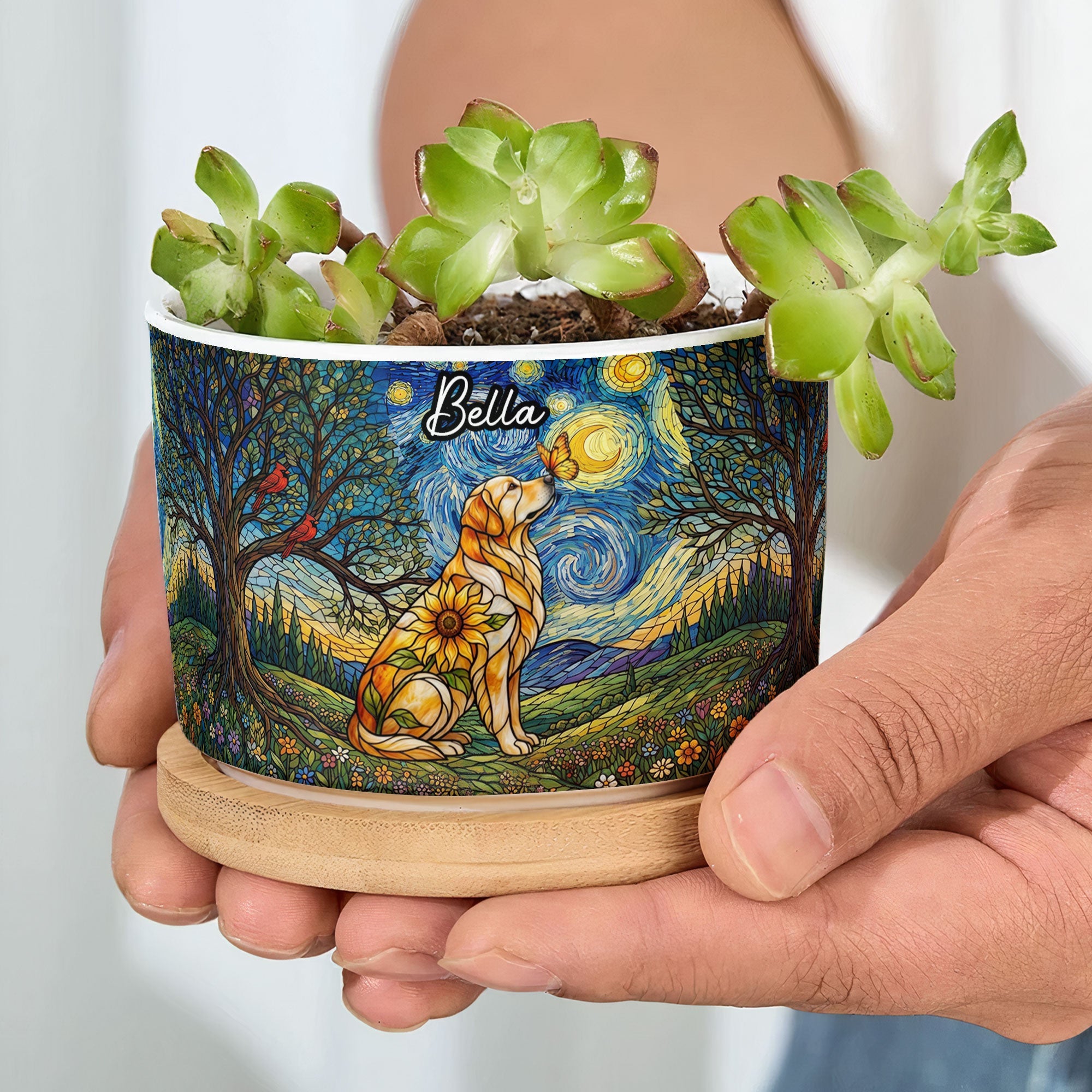 Custom Photo Pet Memorial - Personalized Plant Pot