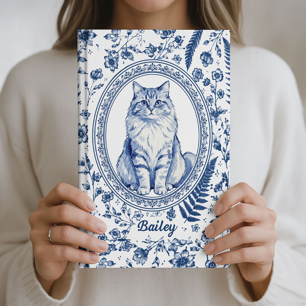 Custom Photo Pet Portrait Watercolor - Personalized Journal