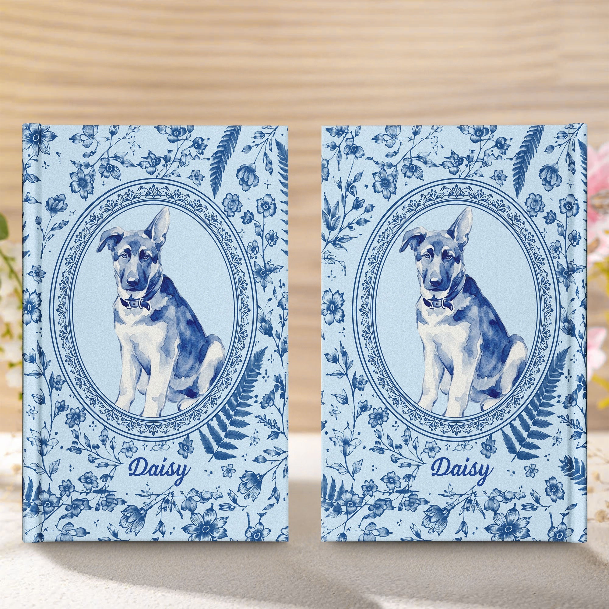 Custom Photo Pet Portrait Watercolor - Personalized Journal