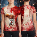 Custom Photo Scary Halloween Clown Gift For Pet Lover - Personalized Shirt