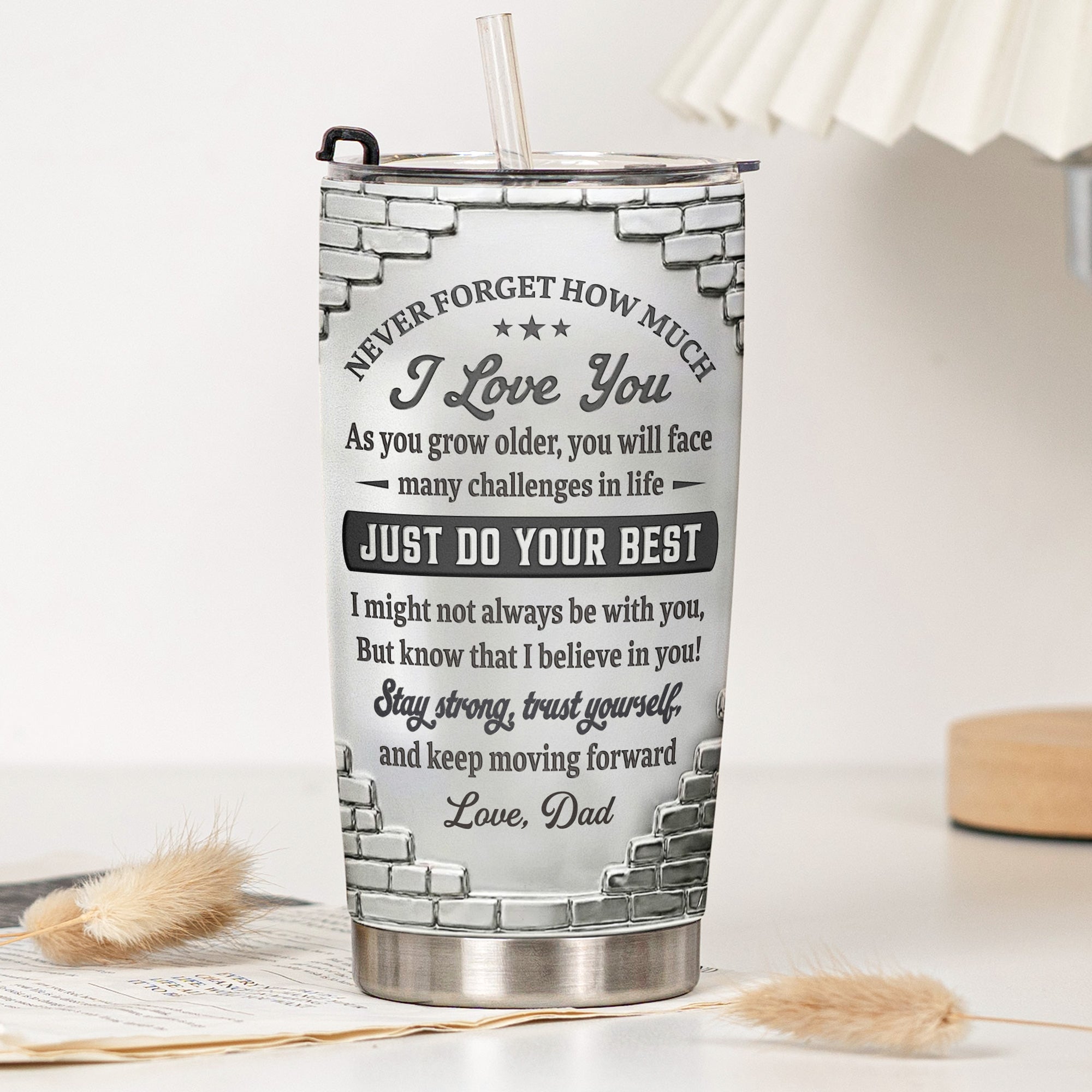 Custom Photo Sketch Line Art Gift For Son Daughter Grandson - Personalized Tumbler