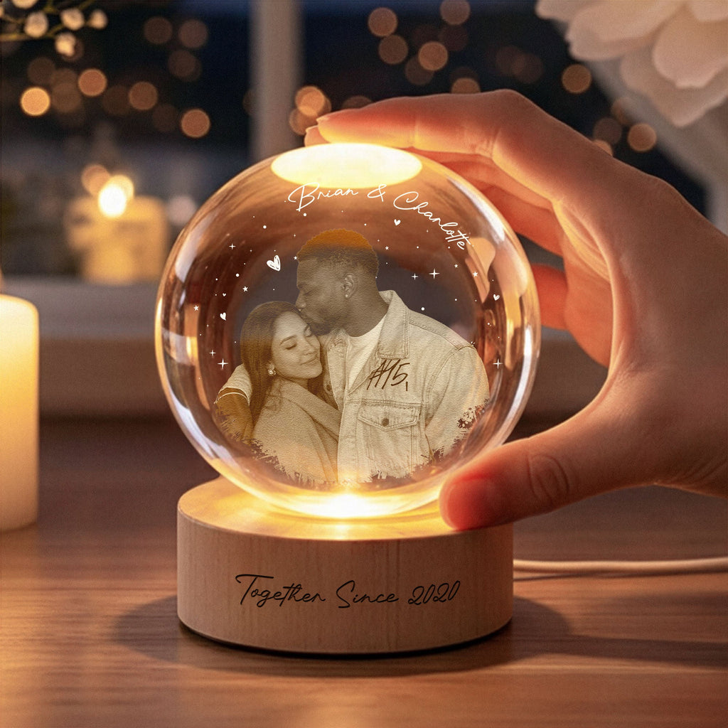 Custom Photo & Sweet Message For Her, Anniversary Gifts - Personalized Night Light
