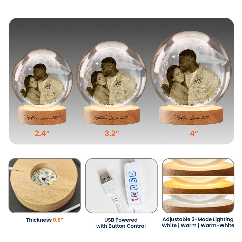 Custom Photo & Sweet Message For Her, Anniversary Gifts - Personalized Night Light