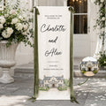Custom Photo Wedding Venue Watercolor Style Wedding Sign - Personalized Welcome Sign