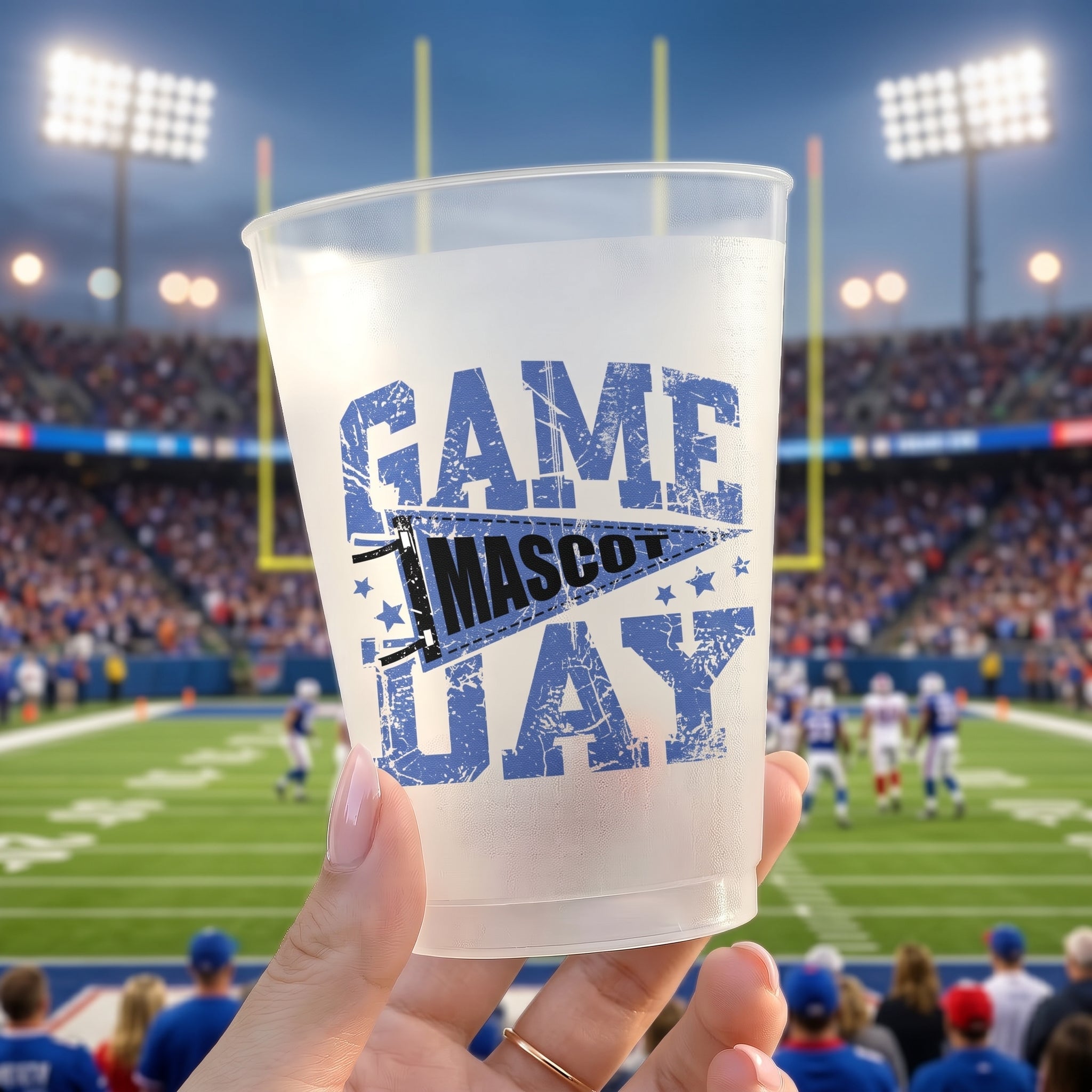 Custom School Mascot Game Day Retro Style - Personalized Cups