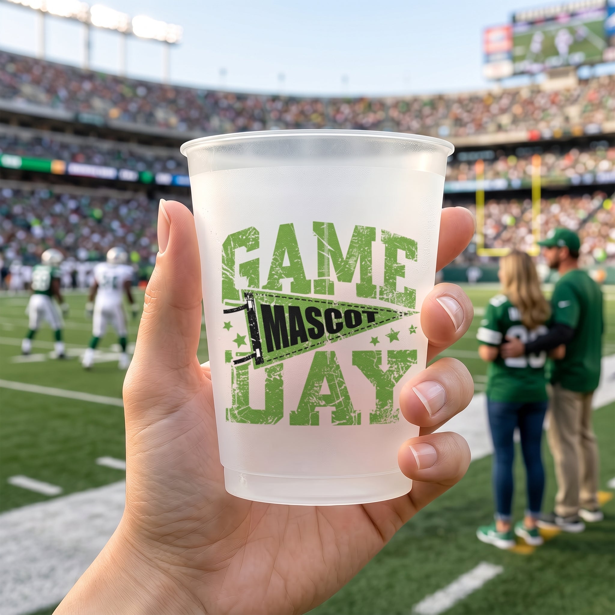 Custom School Mascot Game Day Retro Style - Personalized Cups