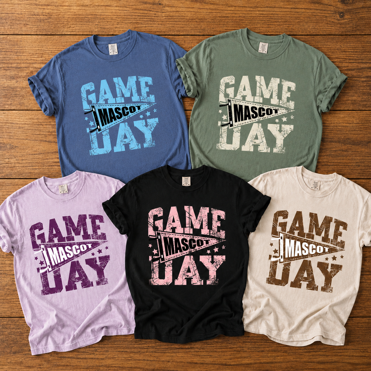 Custom School Mascot Game Day Retro Style - Personalized Shirt