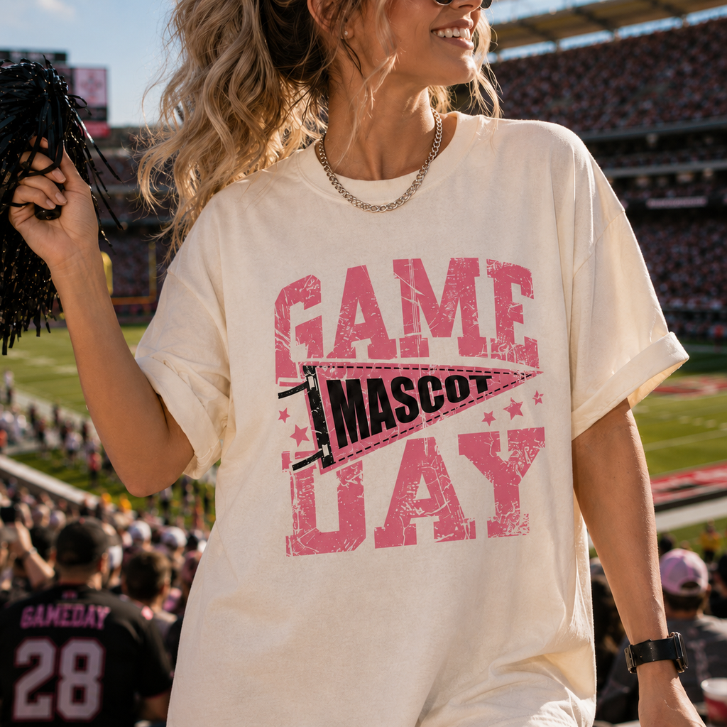 Custom School Mascot Game Day Retro Style - Personalized Shirt