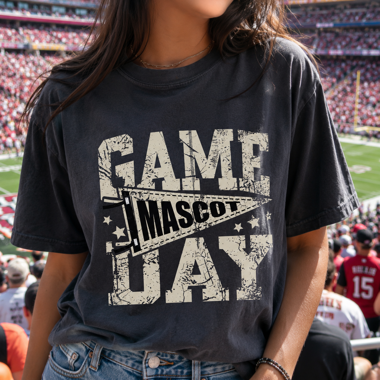 Custom School Mascot Game Day Retro Style - Personalized Shirt