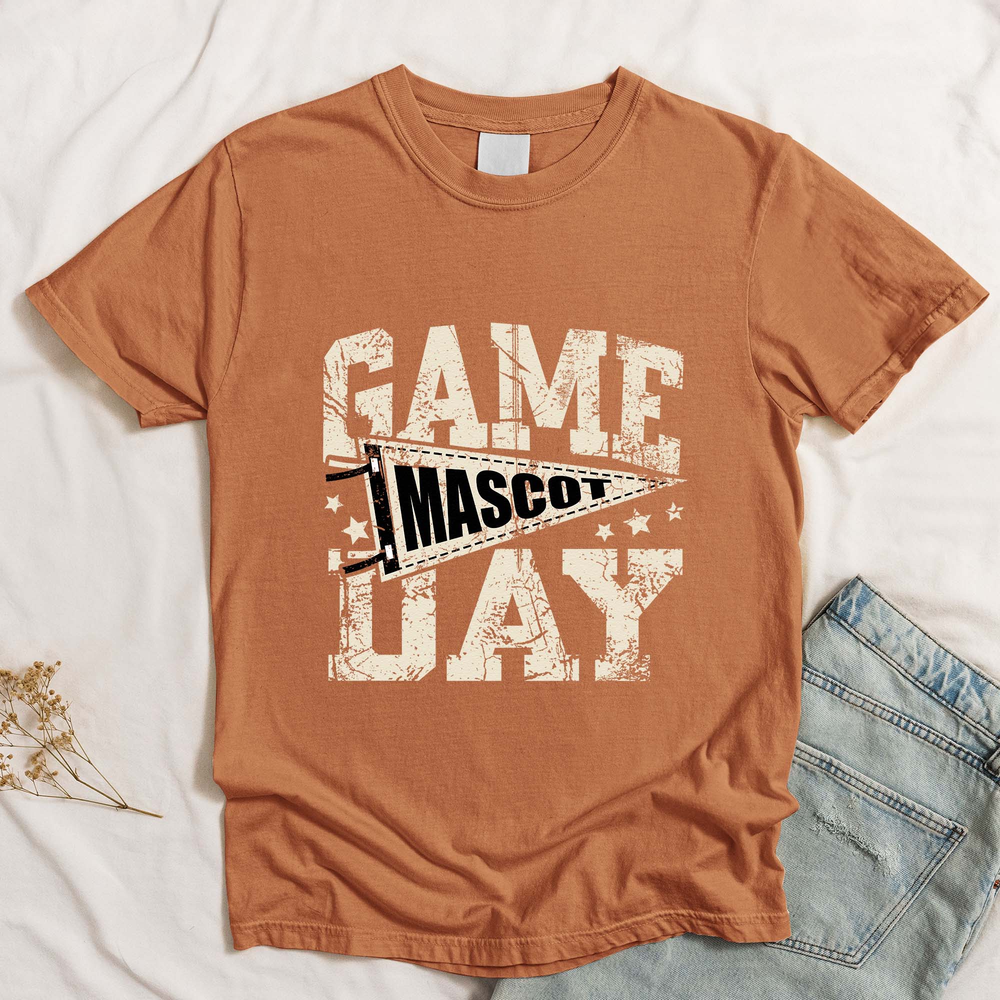 Custom School Mascot Game Day Retro Style - Personalized Shirt