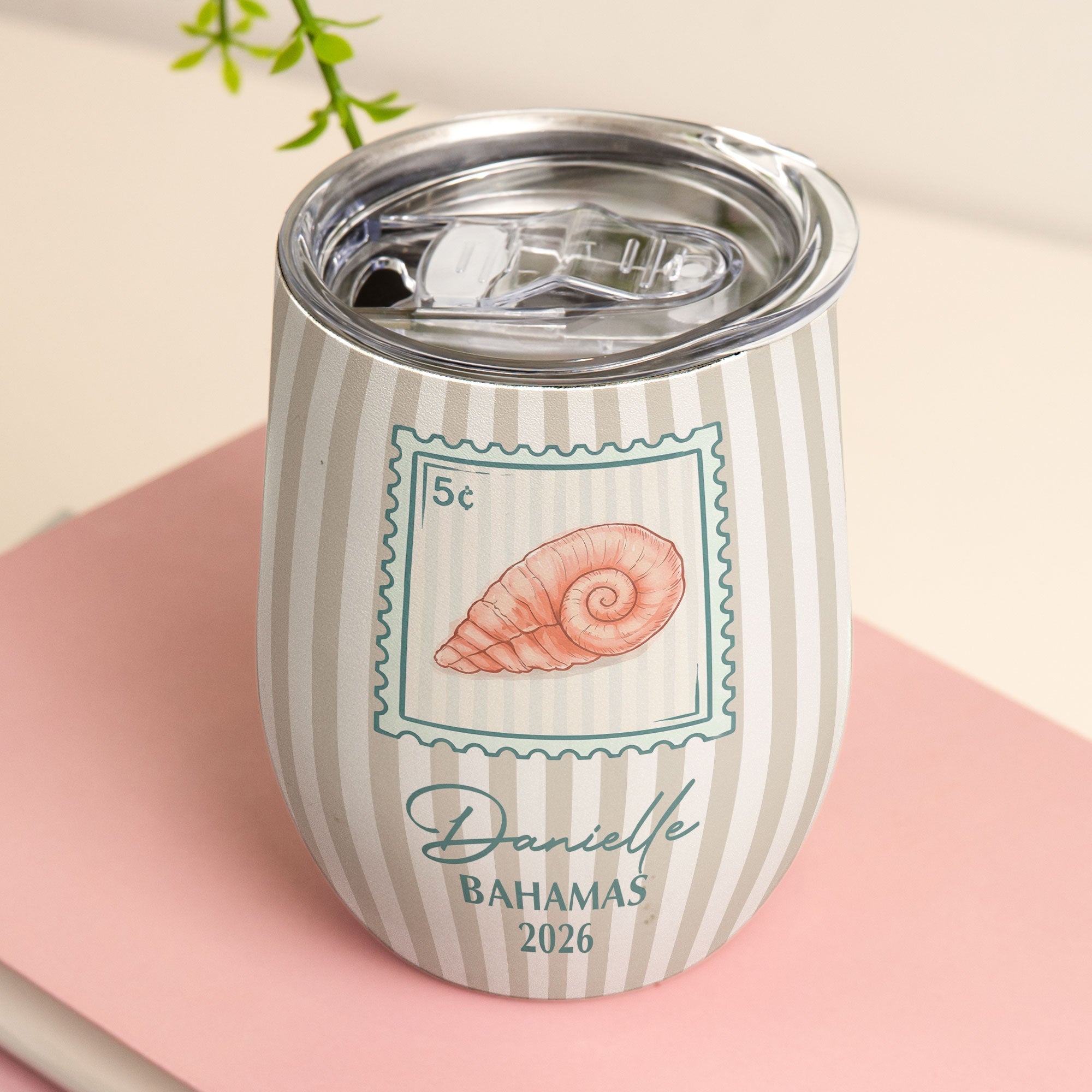 Custom Vacation, Matching Beach Vacation, Spring Break, Bachelorette Girls Trip - Personalized Wine Tumbler