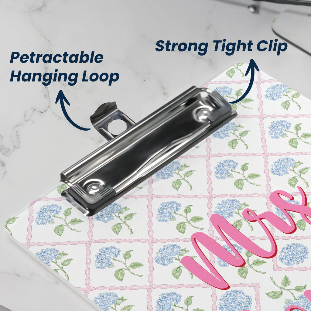 Custom Vintage Floral Teacher - Personalized Clipboard