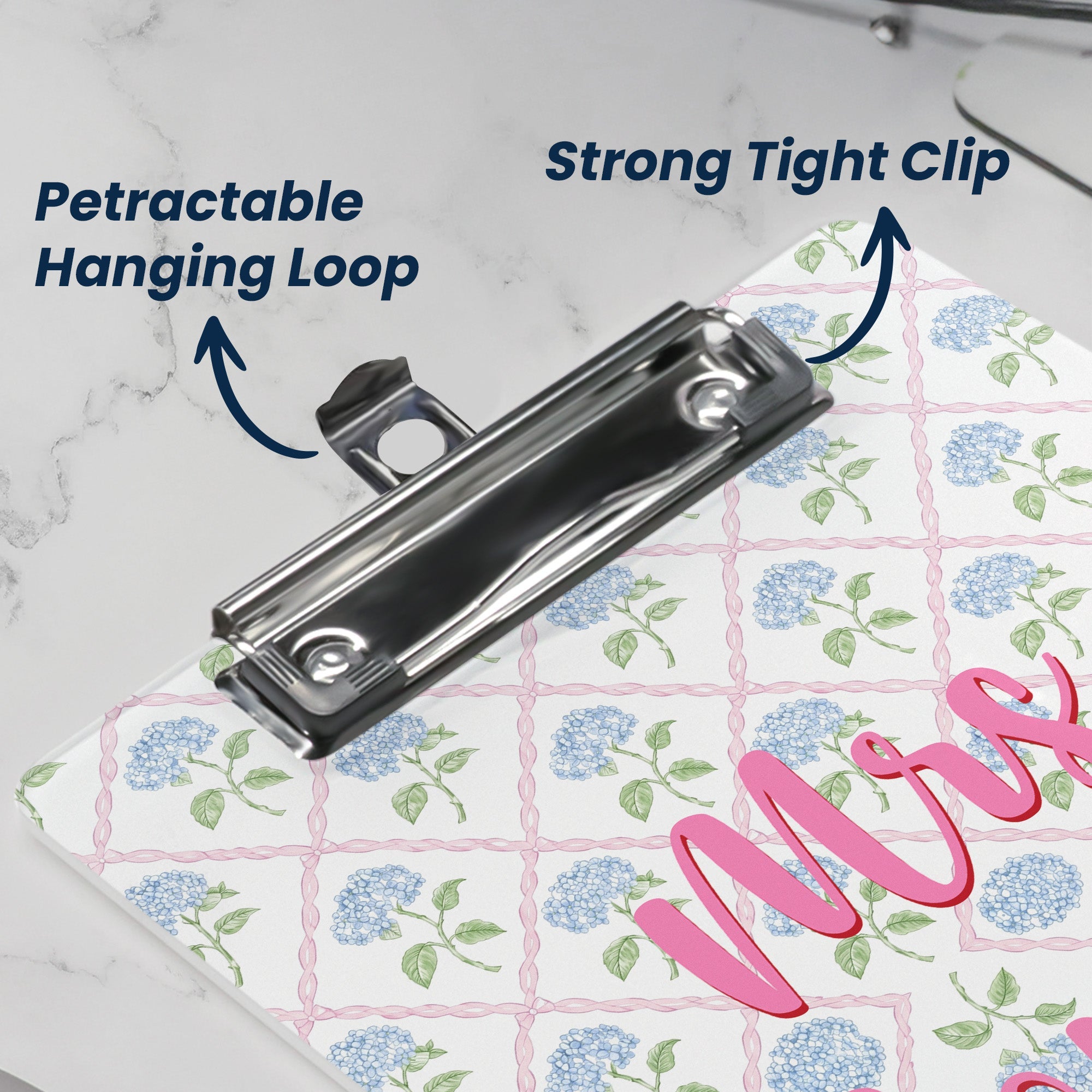 Custom Vintage Floral Teacher - Personalized Clipboard