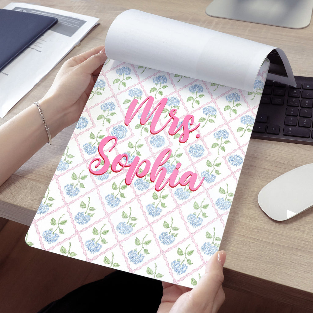Custom Vintage Floral Teacher - Personalized Clipboard