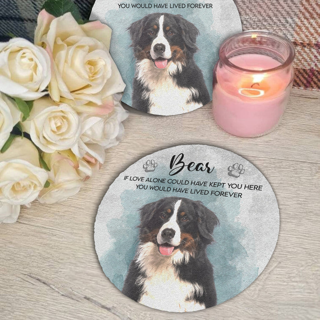Custom Watercolor Pet Portrait Memorial Gift - Personalized Garden Stone
