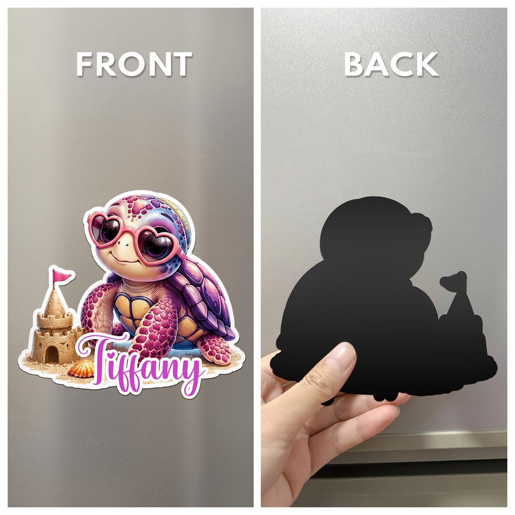 Cute Turtle - Cruise Door Signs Stateroom Decor Cruising Family Vacation - Personalized Magnet