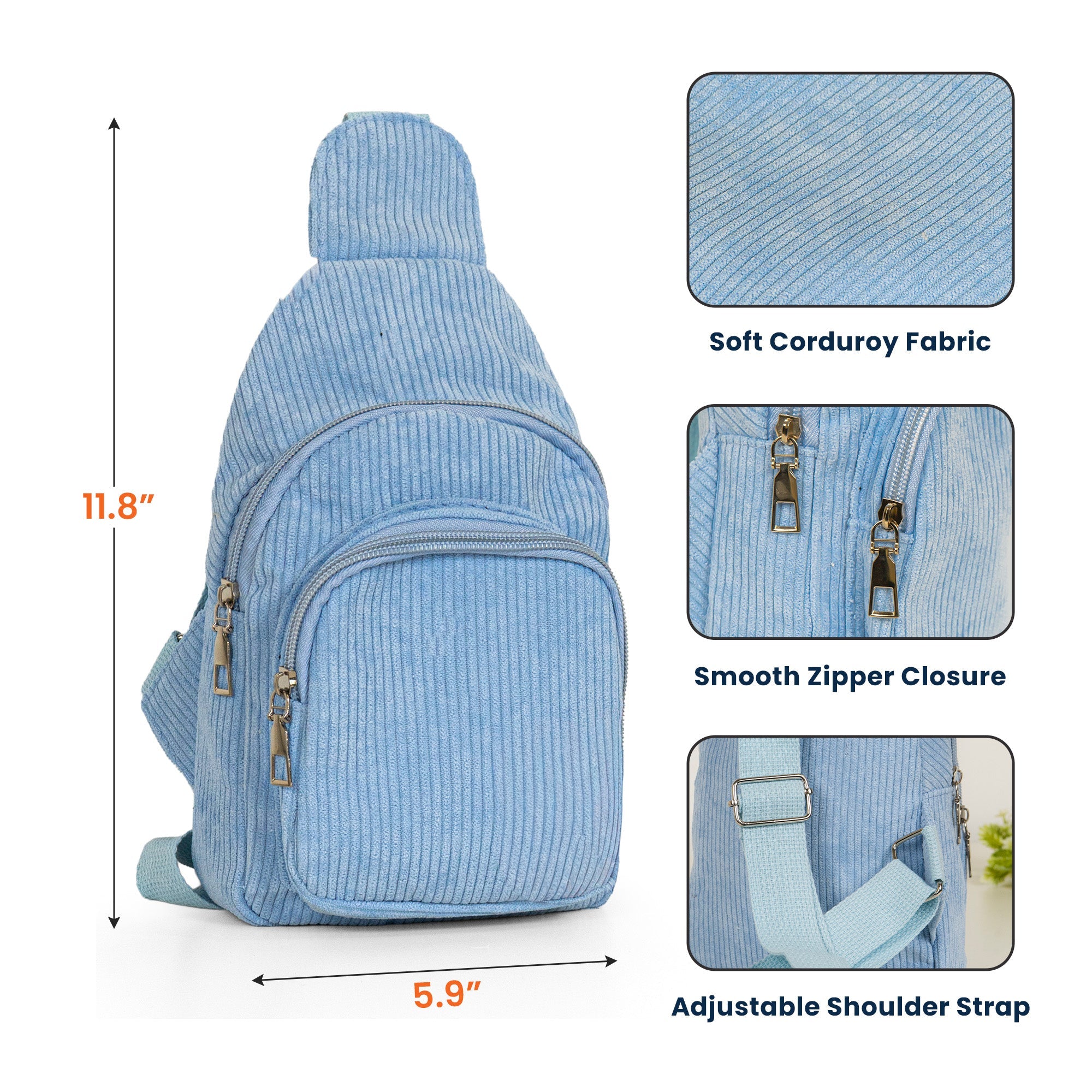 Cute Cartoon With Birth Month Flower - Personalized Sling Bag