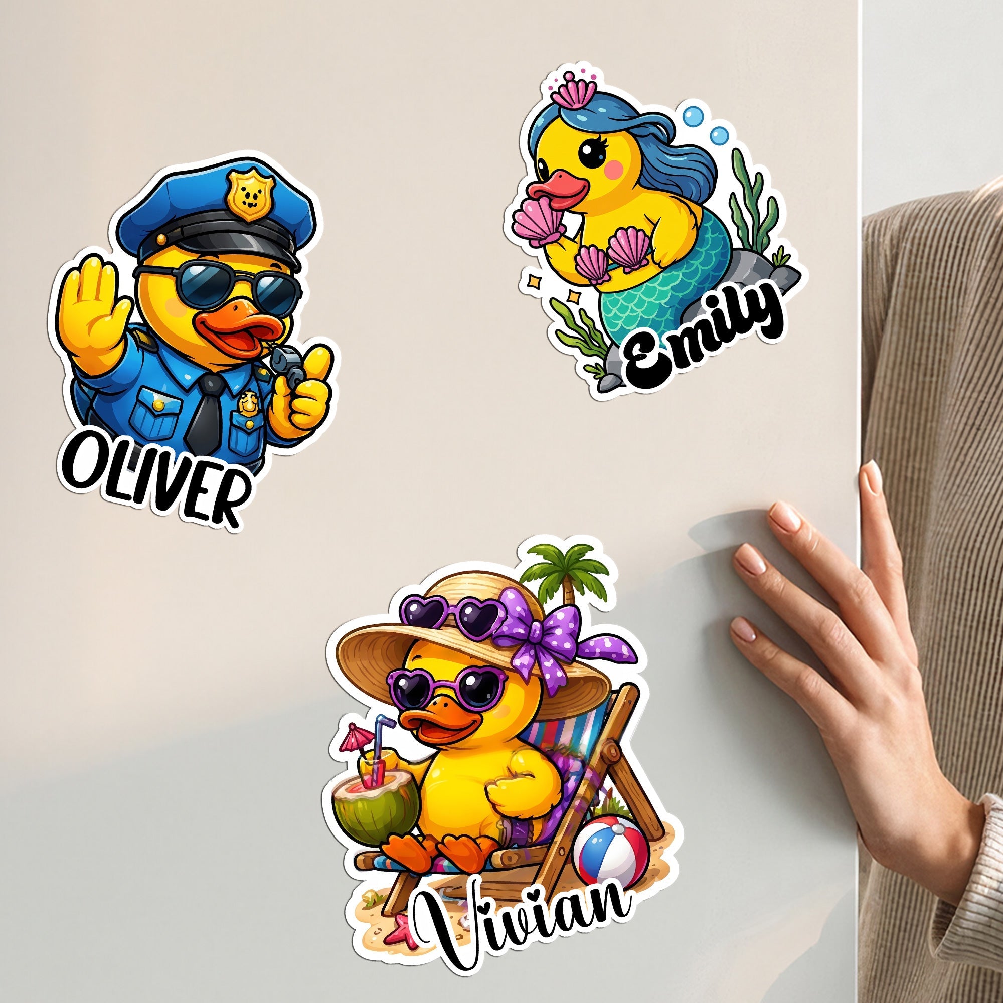 Cute Duck - Cruise Door Signs Stateroom Decor Cruising Family Vacation, Girls Trip - Personalized Magnet