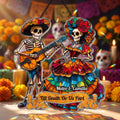 Day Of The Dead Festive La Catrina Couple - Personalized Window Hanging Suncatcher