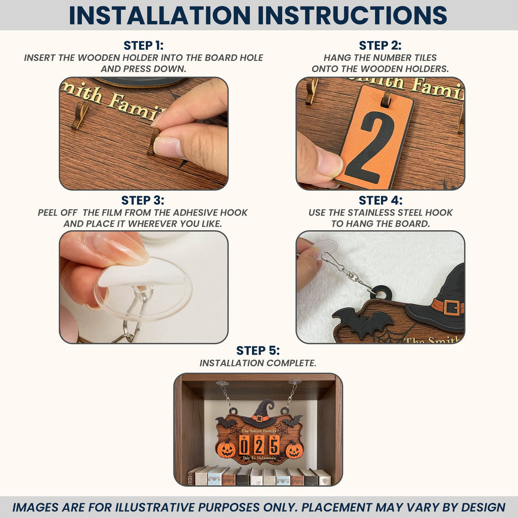 Days To Halloween Tracker - Personalized Tracker Sign