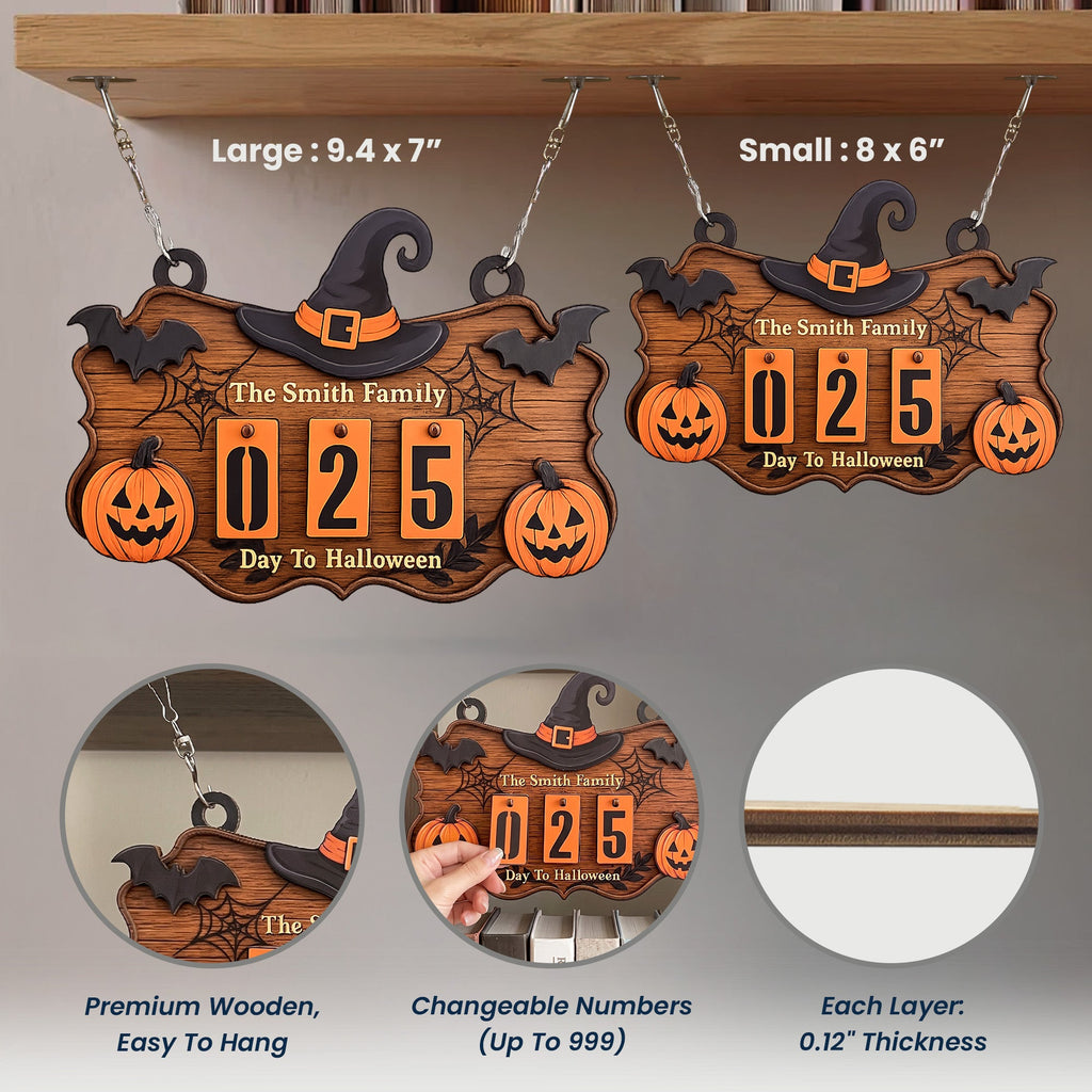 Days To Halloween Tracker - Personalized Tracker Sign