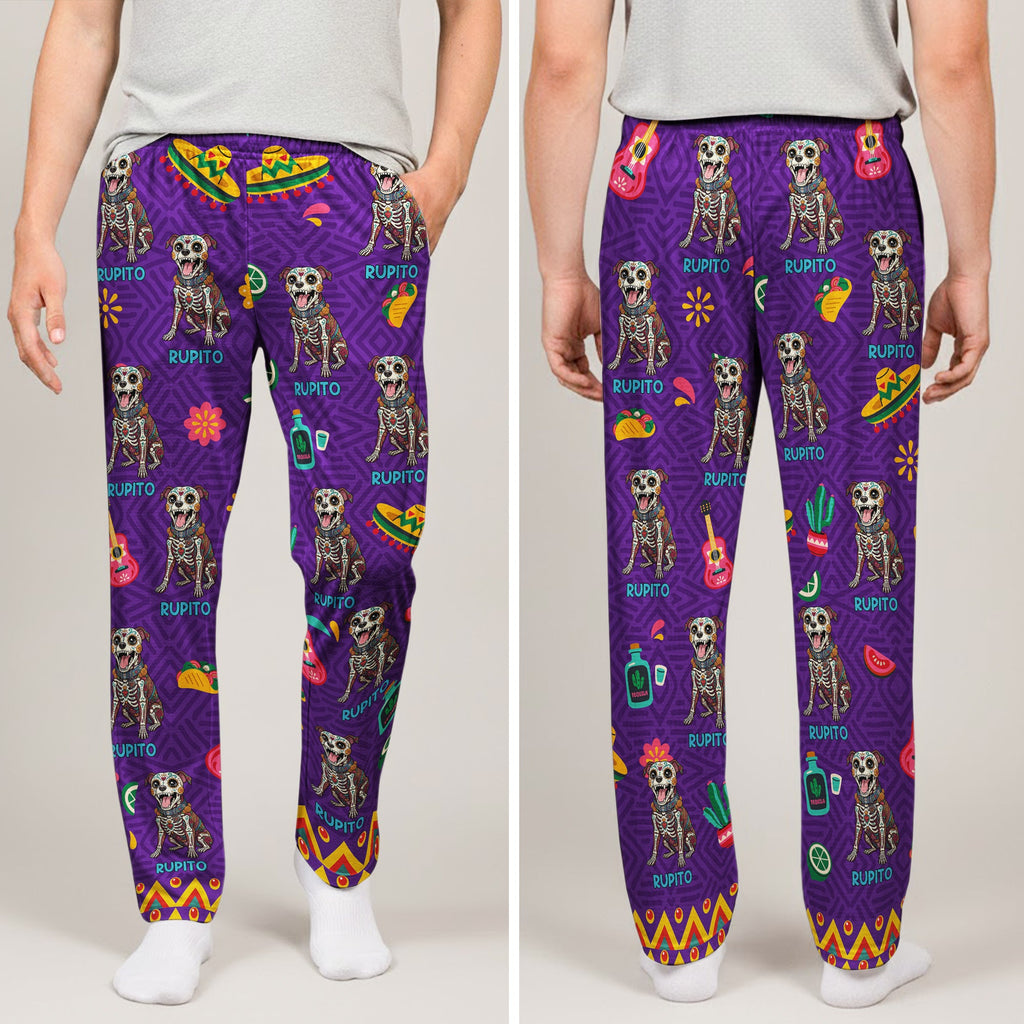 Dia De Los Muertos Custom Pet Photo Latinos Mexican - Personalized Lounge Pants