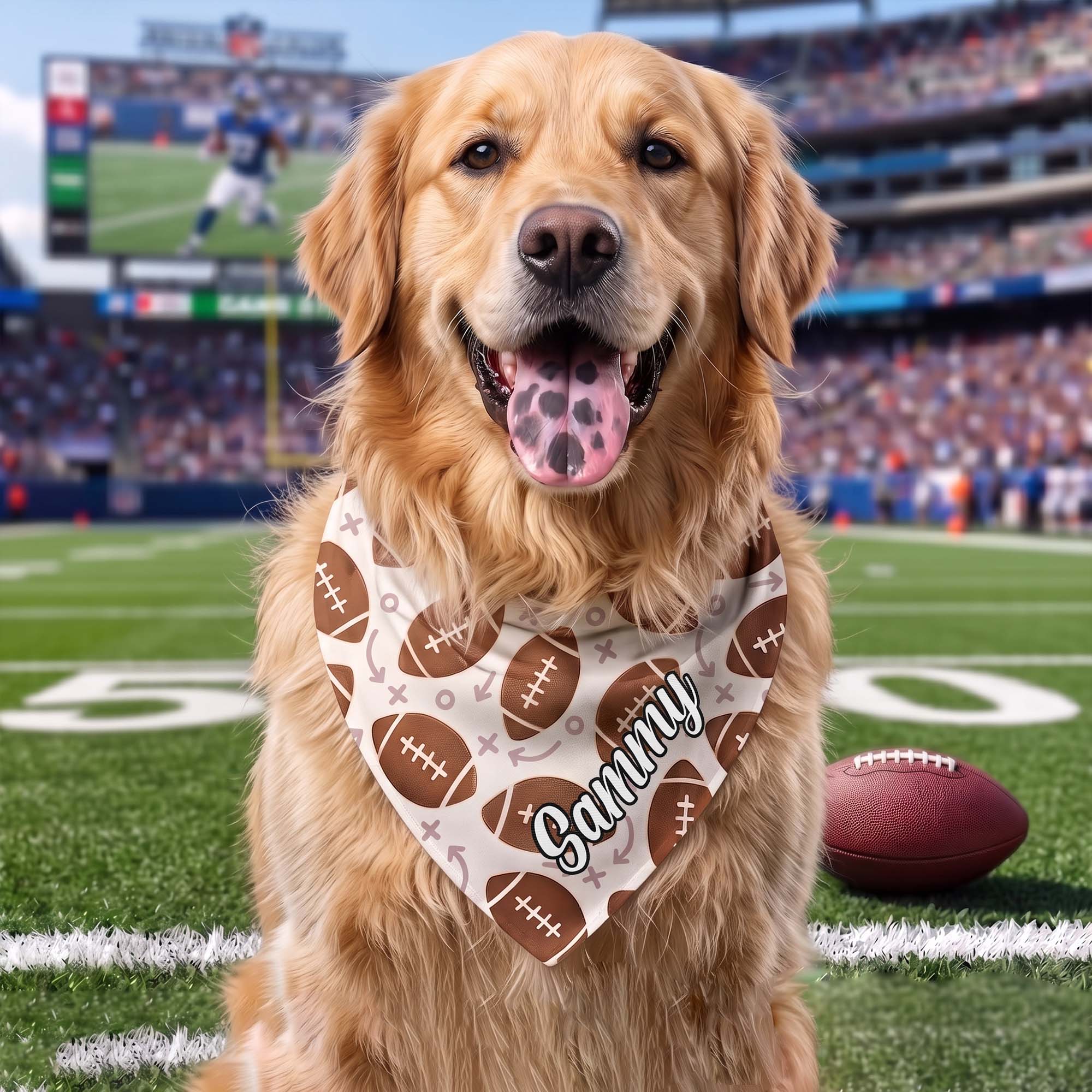 Dog Bandana Gift For Sport Lover - Personalized Bandana Collar