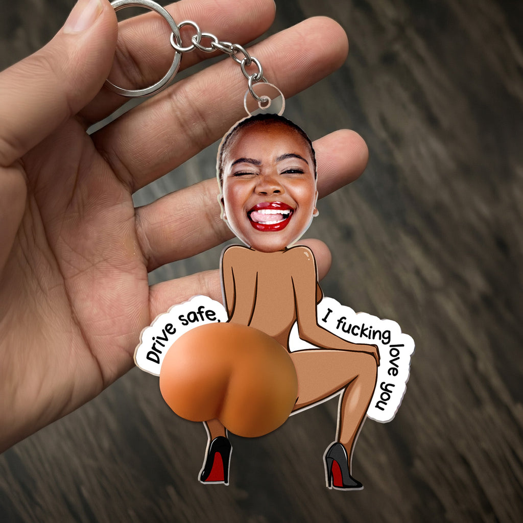 Drive Safe - Naughty 3D Squishy Gifts For Him, Husband, Boyfriend - Personalized Keychain