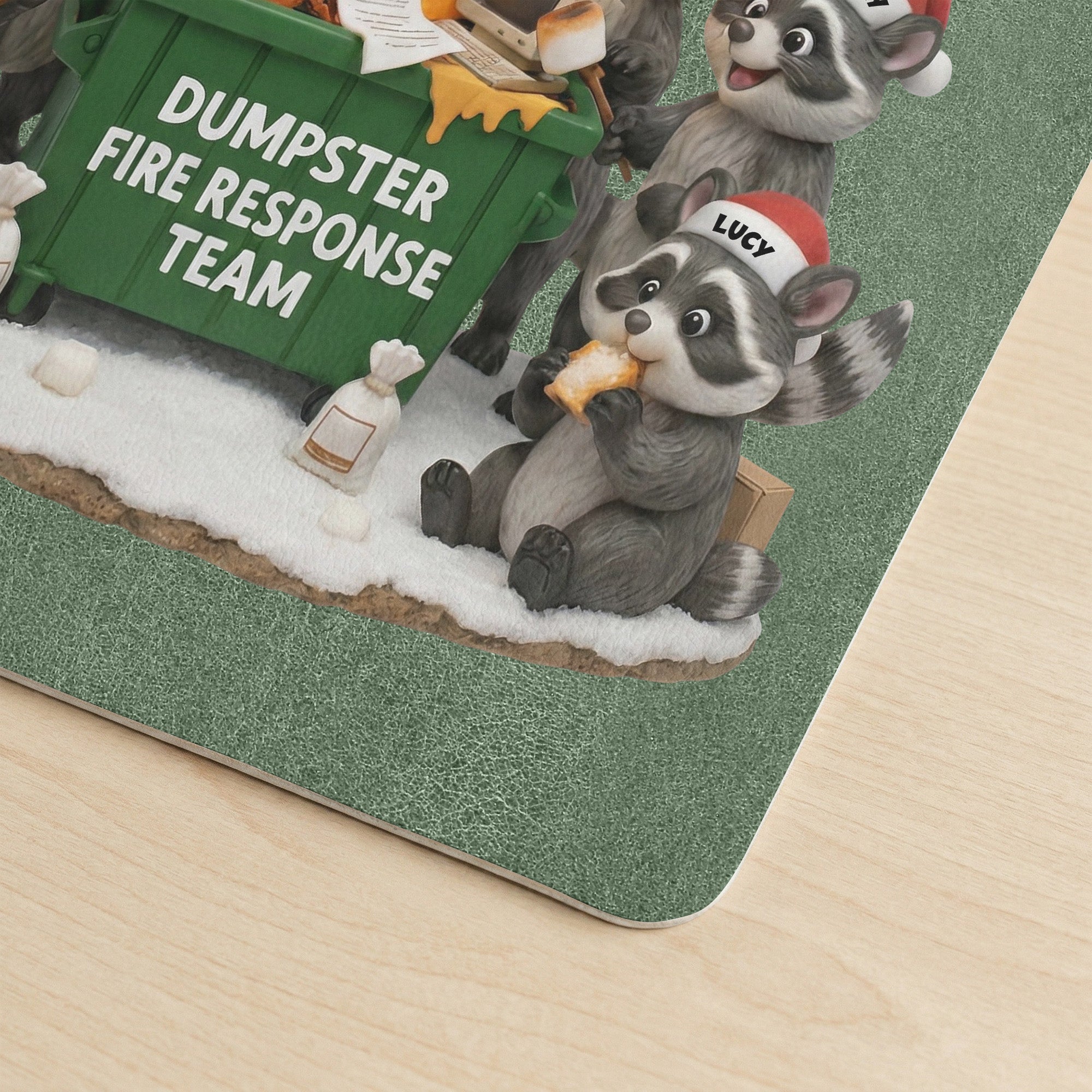 Dumpster On Fire Response Team - Funny Exchange Gift For Coworker Team - Personalized Desk Mat