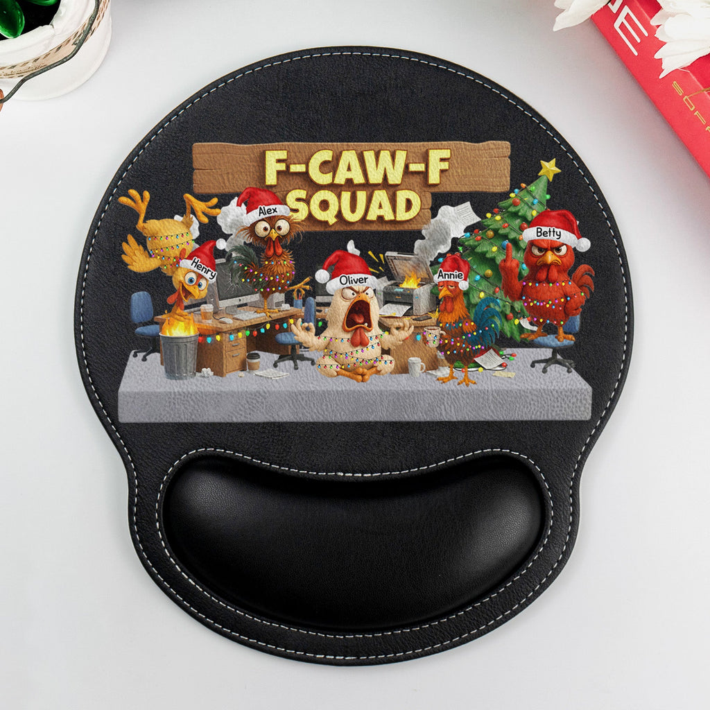 F-Caw-F Squad, Funny White Elephant Party Exchange Gift For Coworker Team - Personalized Mouse Pad