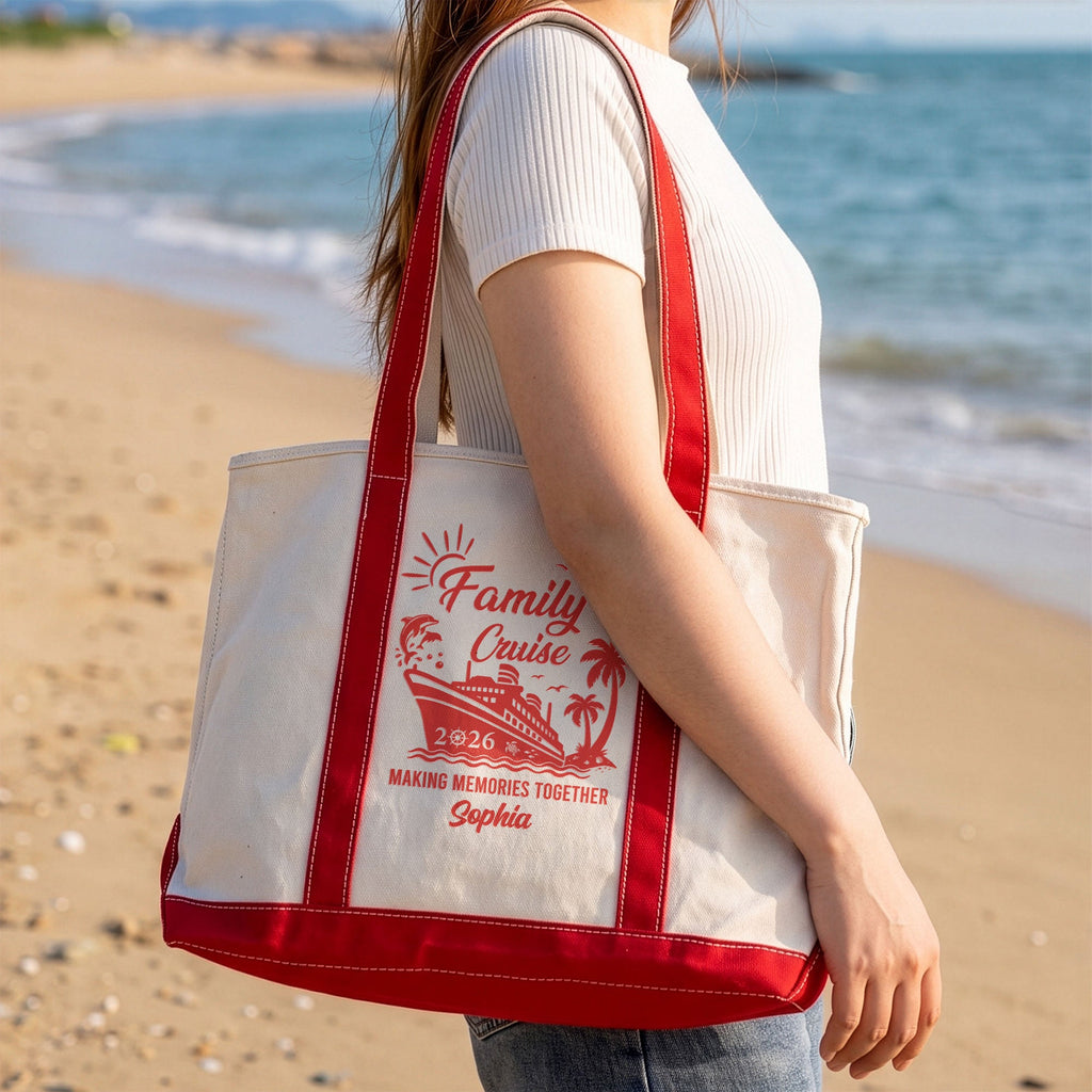 Family Cruise Vacation - Personalized Tote Bag