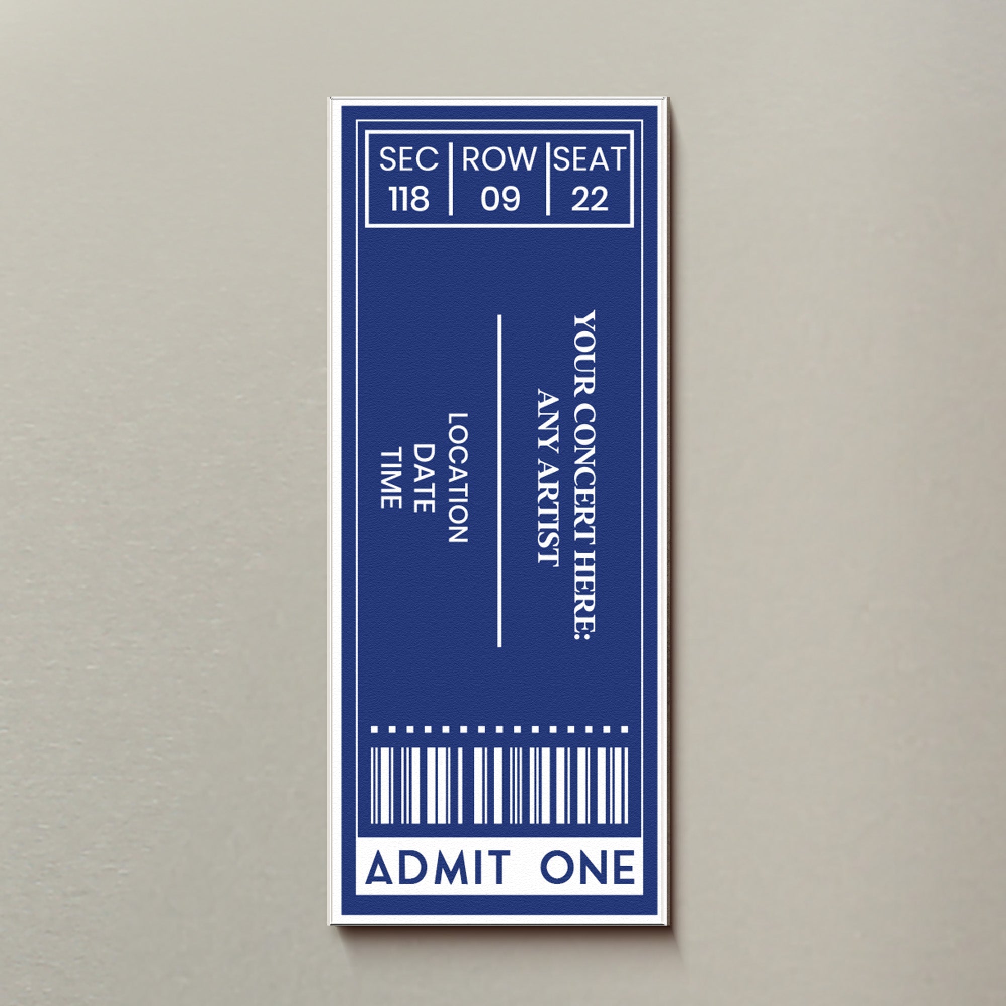 Favorite Concert Ticket Music Lovers Gifts, For Daughters, Friends - Personalized Magnet