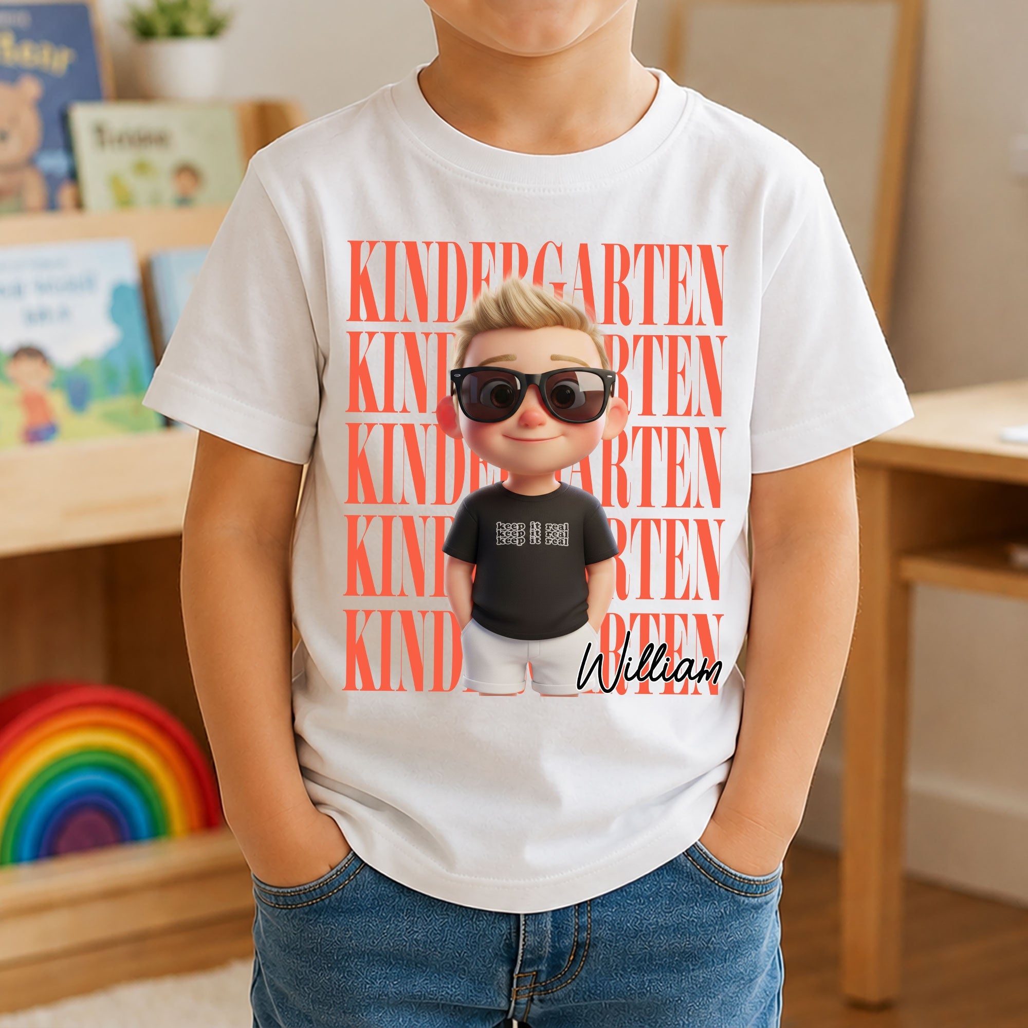 First Day Of School Custom Cartoon Style - Personalized Shirt