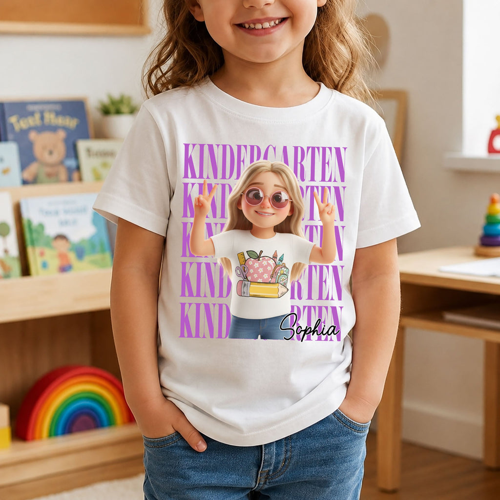 First Day Of School Custom Cartoon Style - Personalized Shirt