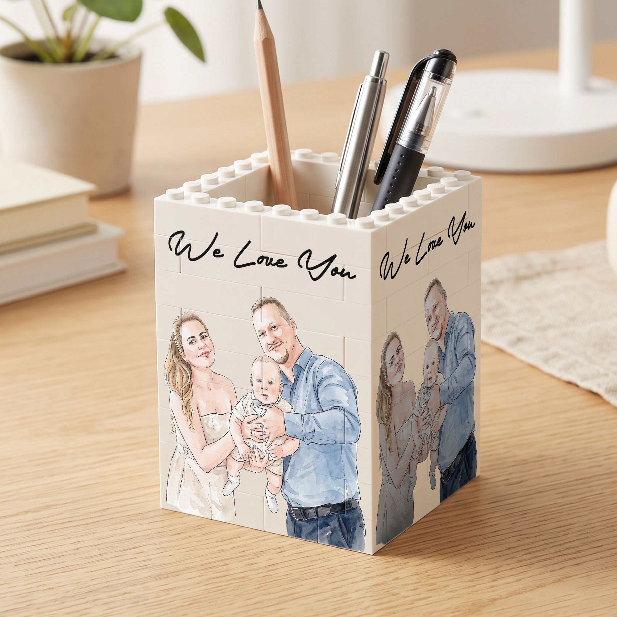 Forever & Always Anniversary Gifts For Husband, Gift For Men, Gift For Him - Personalized Pen Holder