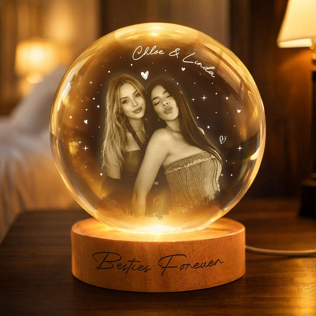Friendship Thank You Gift - Custom Photo & Message - Personalized Night Light
