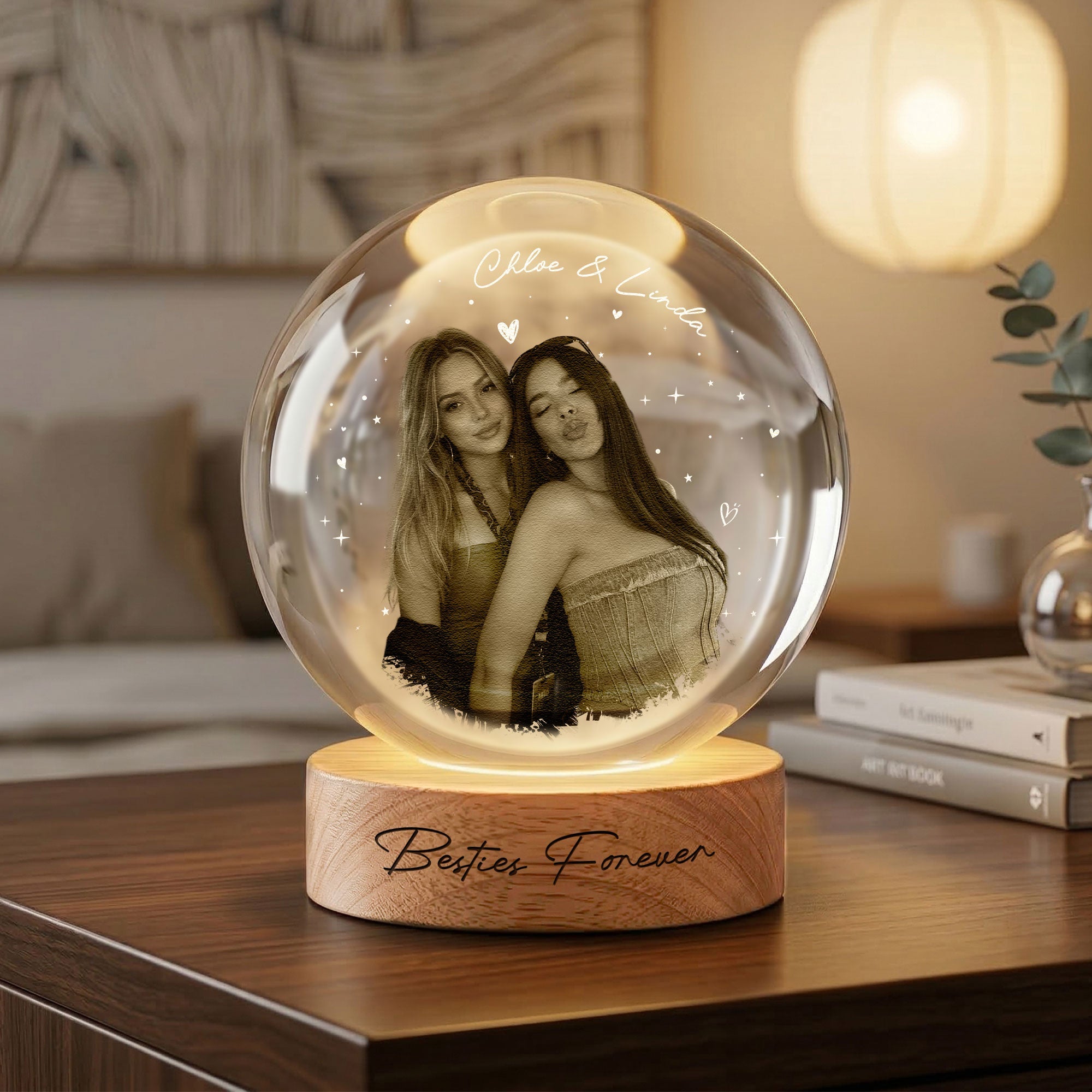 Friendship Thank You Gift - Custom Photo & Message - Personalized Night Light