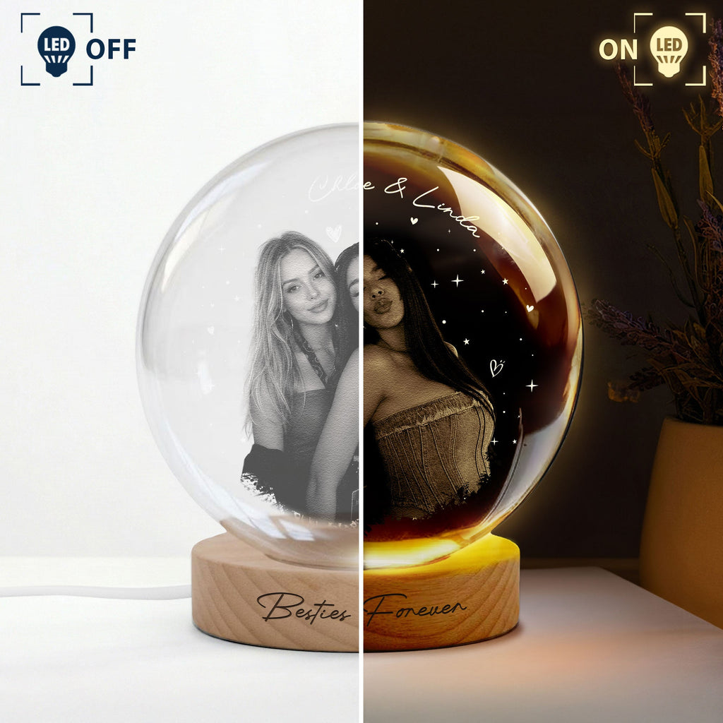 Friendship Thank You Gift - Custom Photo & Message - Personalized Night Light