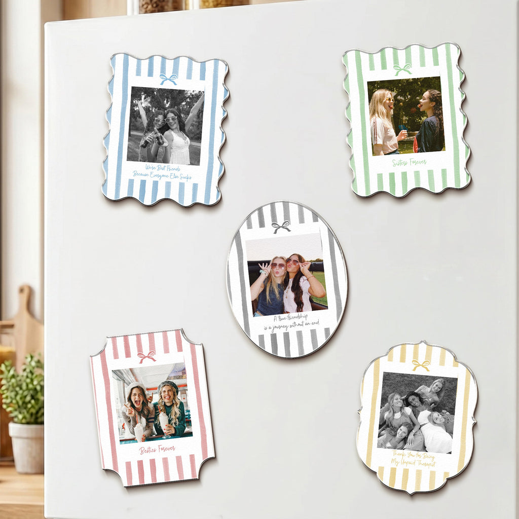 Friendship Thank You Gifts - Retro Frame - Upload Photos - Personalized Magnet