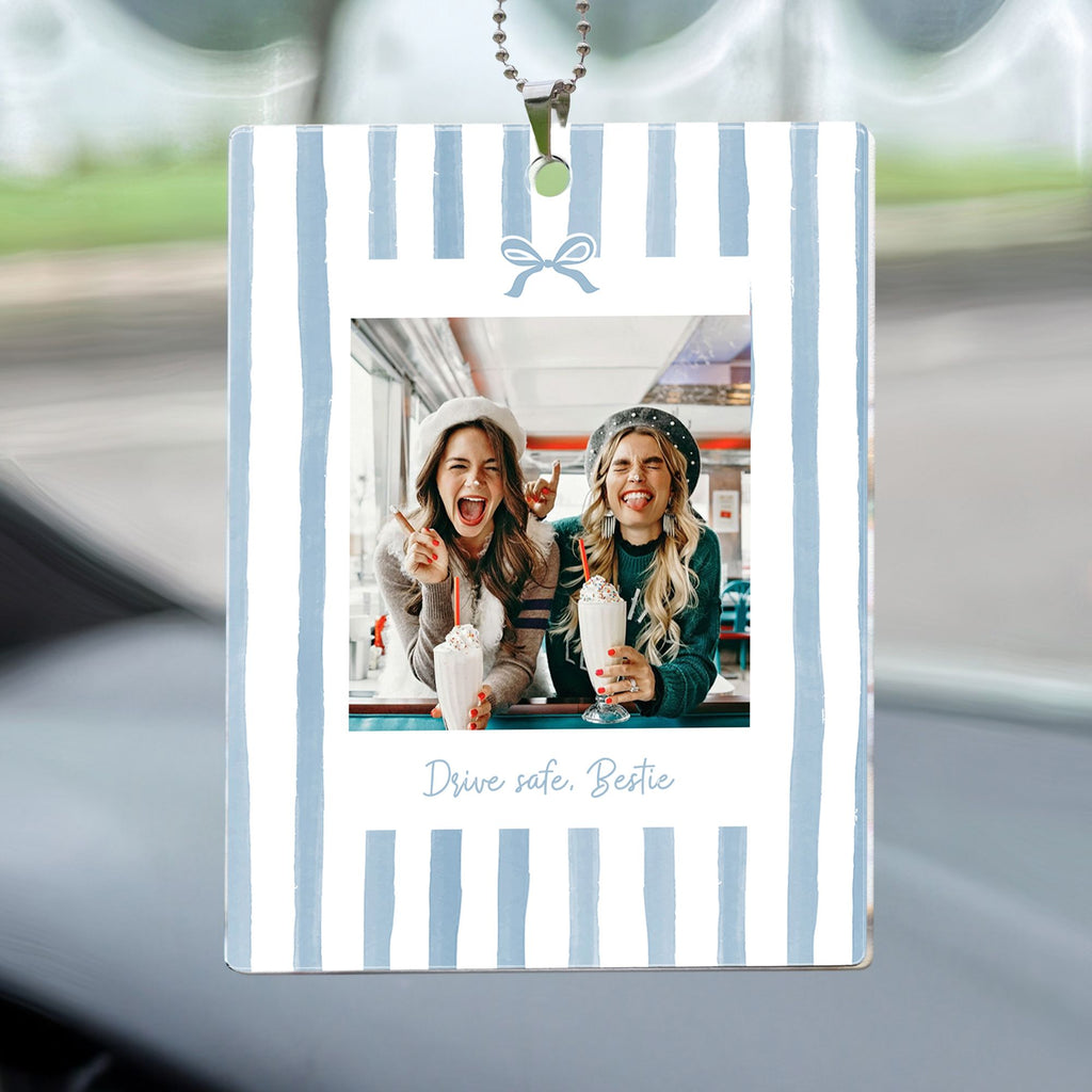 Friendship Thank You Gifts - Retro Frame - Upload Photos - Personalized Rear View Mirror Accessory