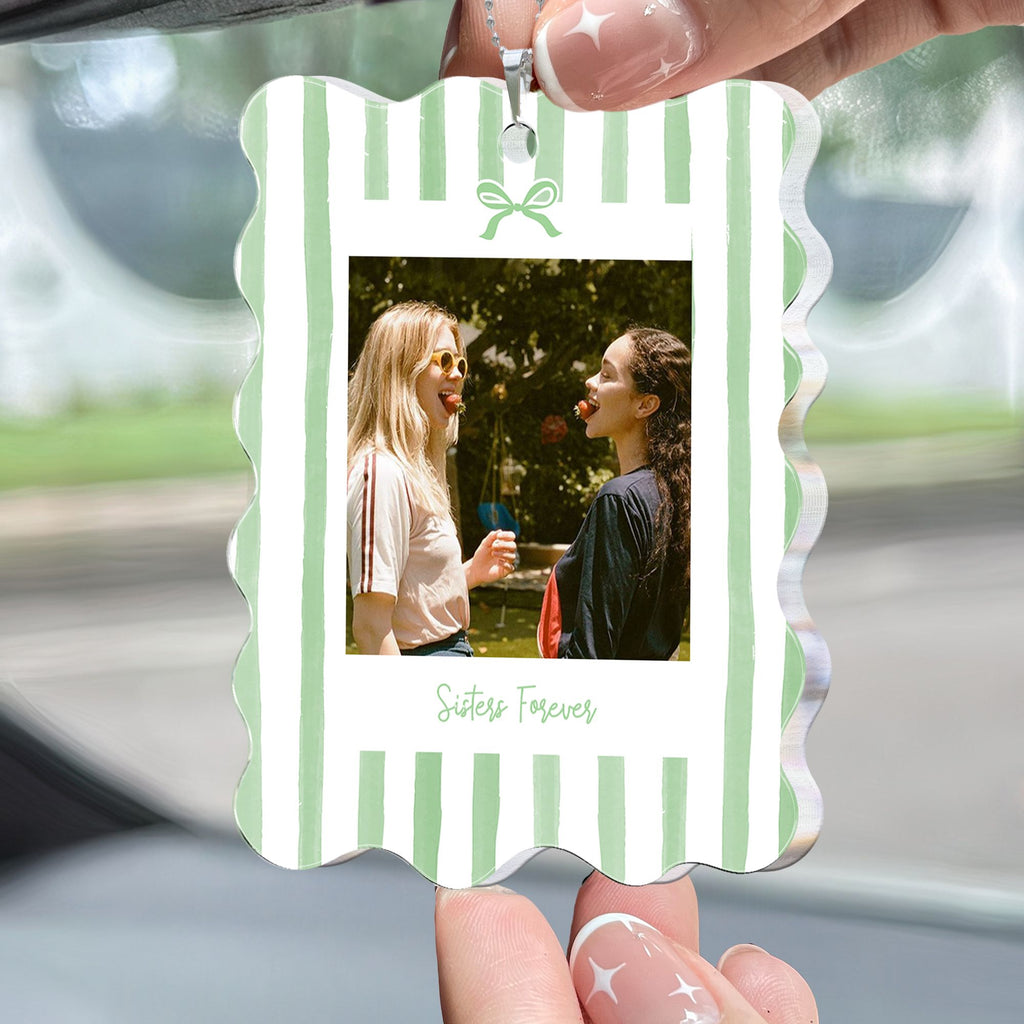 Friendship Thank You Gifts - Retro Frame - Upload Photos - Personalized Rear View Mirror Accessory