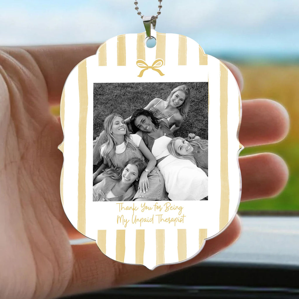 Friendship Thank You Gifts - Retro Frame - Upload Photos - Personalized Rear View Mirror Accessory